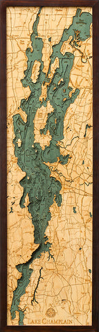 Lake Champlain Wood Chart