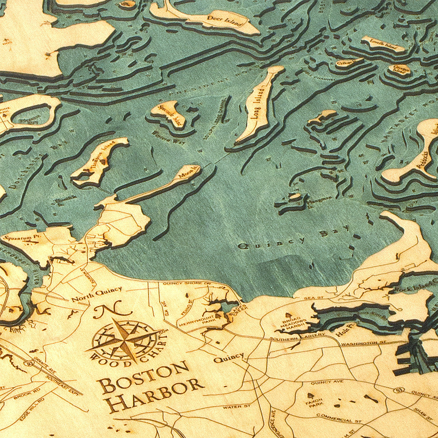 Boston Harbor Wood Chart