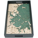 Boston Harbor Serving Tray Wood Chart