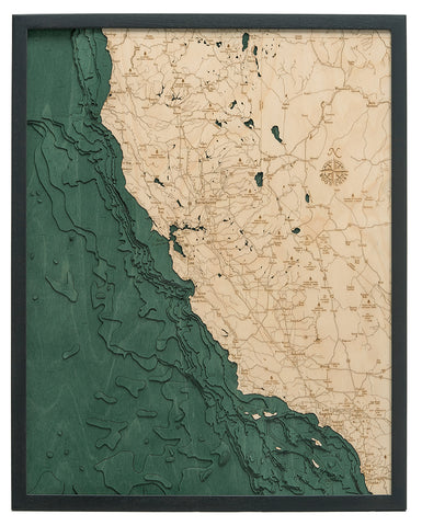 California Coast Wood Chart