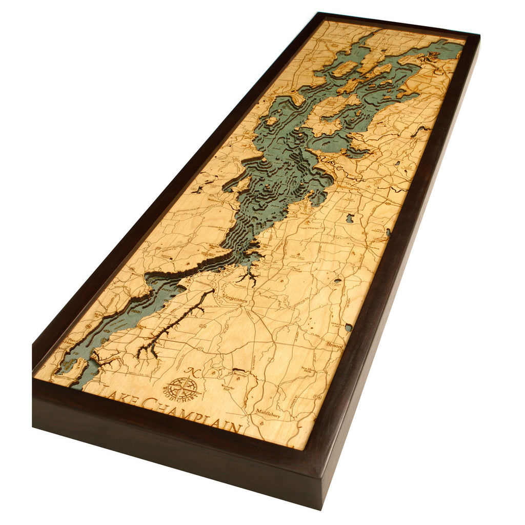 Lake Champlain Wood Chart