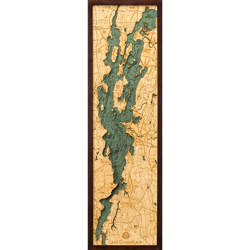 Lake Champlain Wood Chart