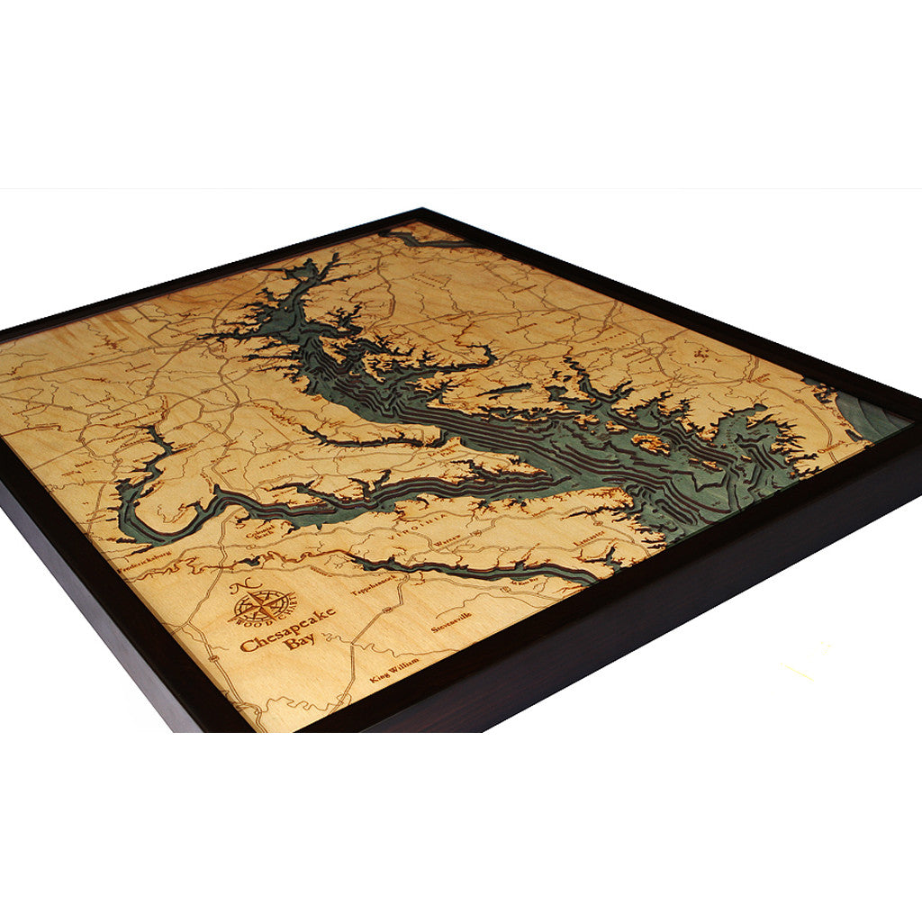 Boston Wooden Map - Laser Cut Engraved Wood Gift - CityWood