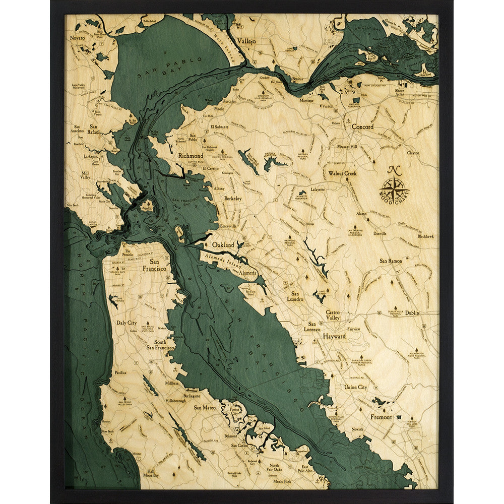 San Francisco Bay Wood Chart