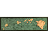 Hawaiian Islands Wood Chart