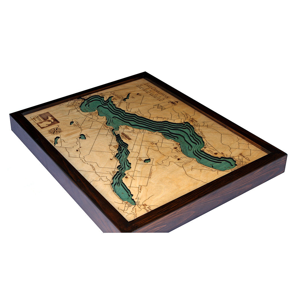 Lake Charlevoix Wood Chart