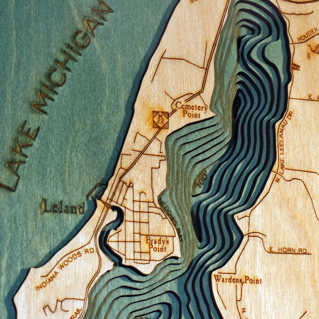 Lake Lelanau Wood Chart