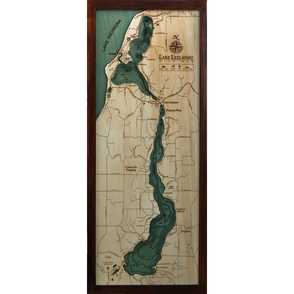 Lake Lelanau Wood Chart