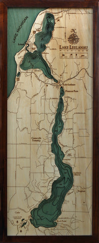 Lake Lelanau Wood Chart