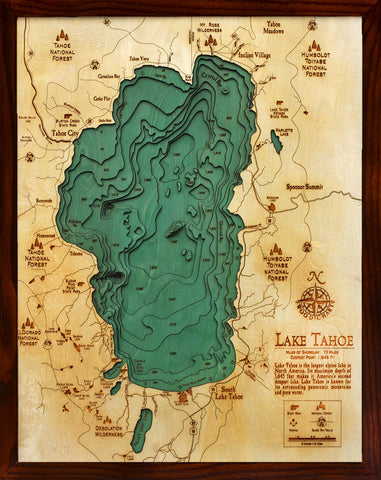 Lake Tahoe Wood Chart