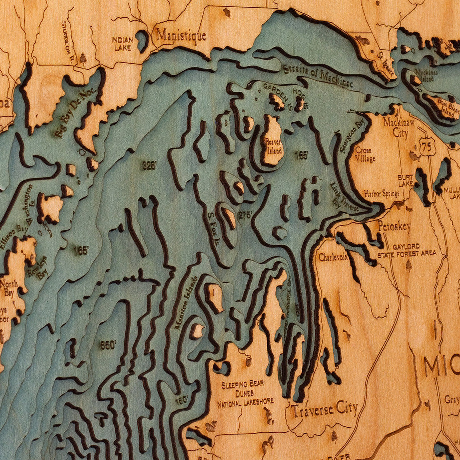 Lake Michigan - 16x20 Wood Chart