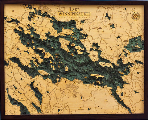 Lake Winnipesaukee Wood Chart