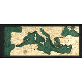 Mediterranean Sea Wood Chart