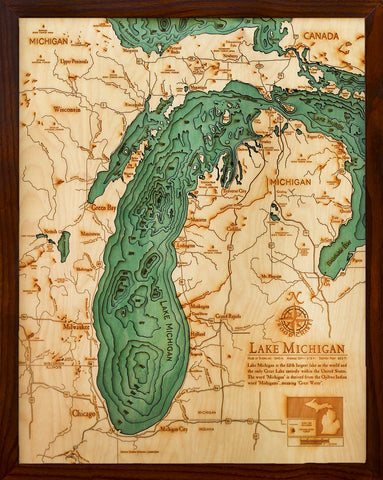 Lake Michigan - 16x20 Wood Chart