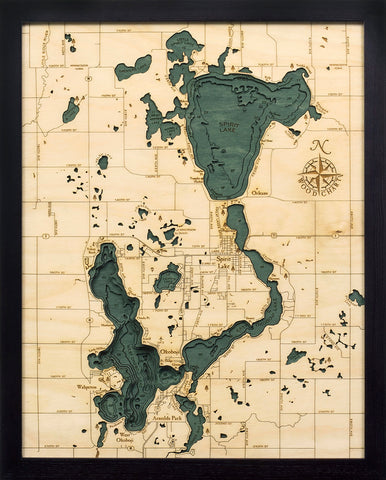 Lake Okoboji Wood Chart