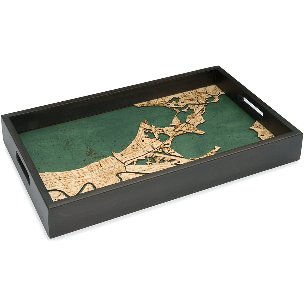 New Orleans Serving Tray Wood Chart