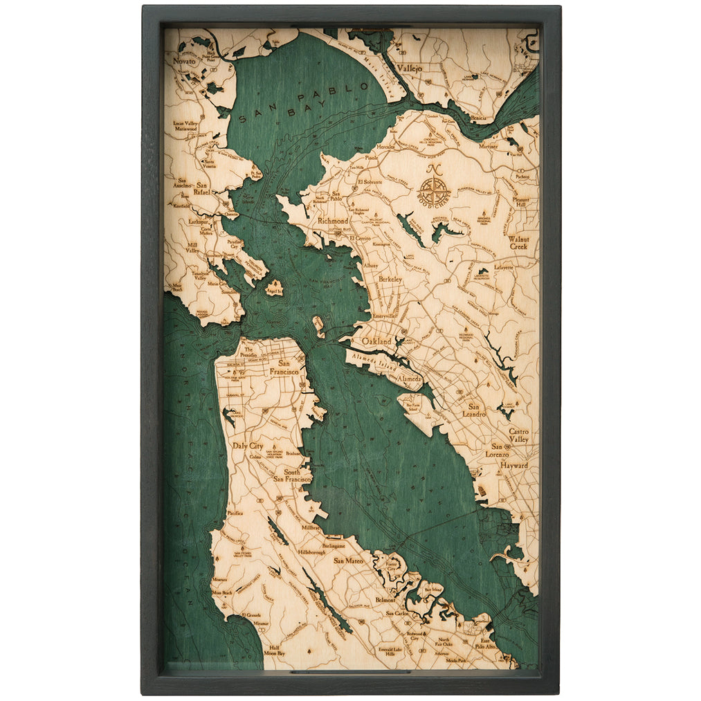 San Francisco Serving Tray Wood Chart