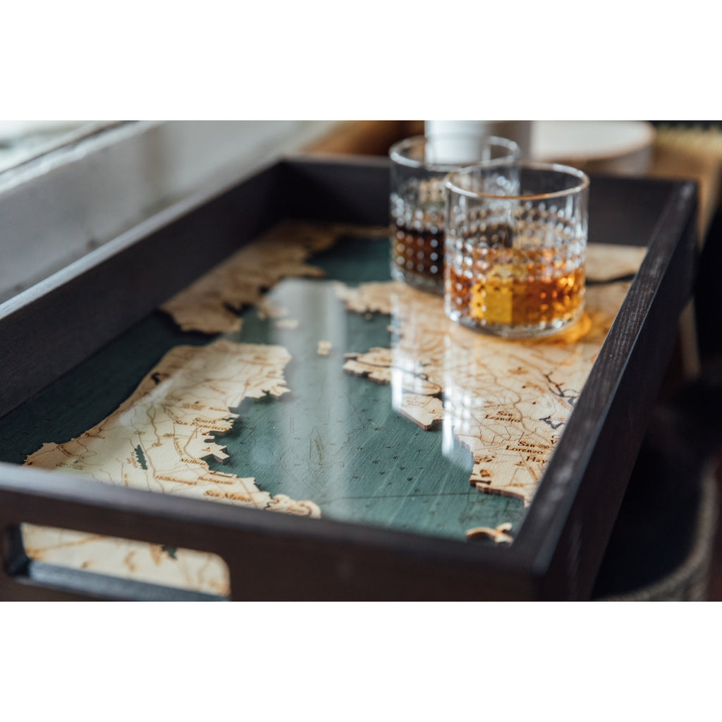 Salish Sea Serving Tray Wood Chart