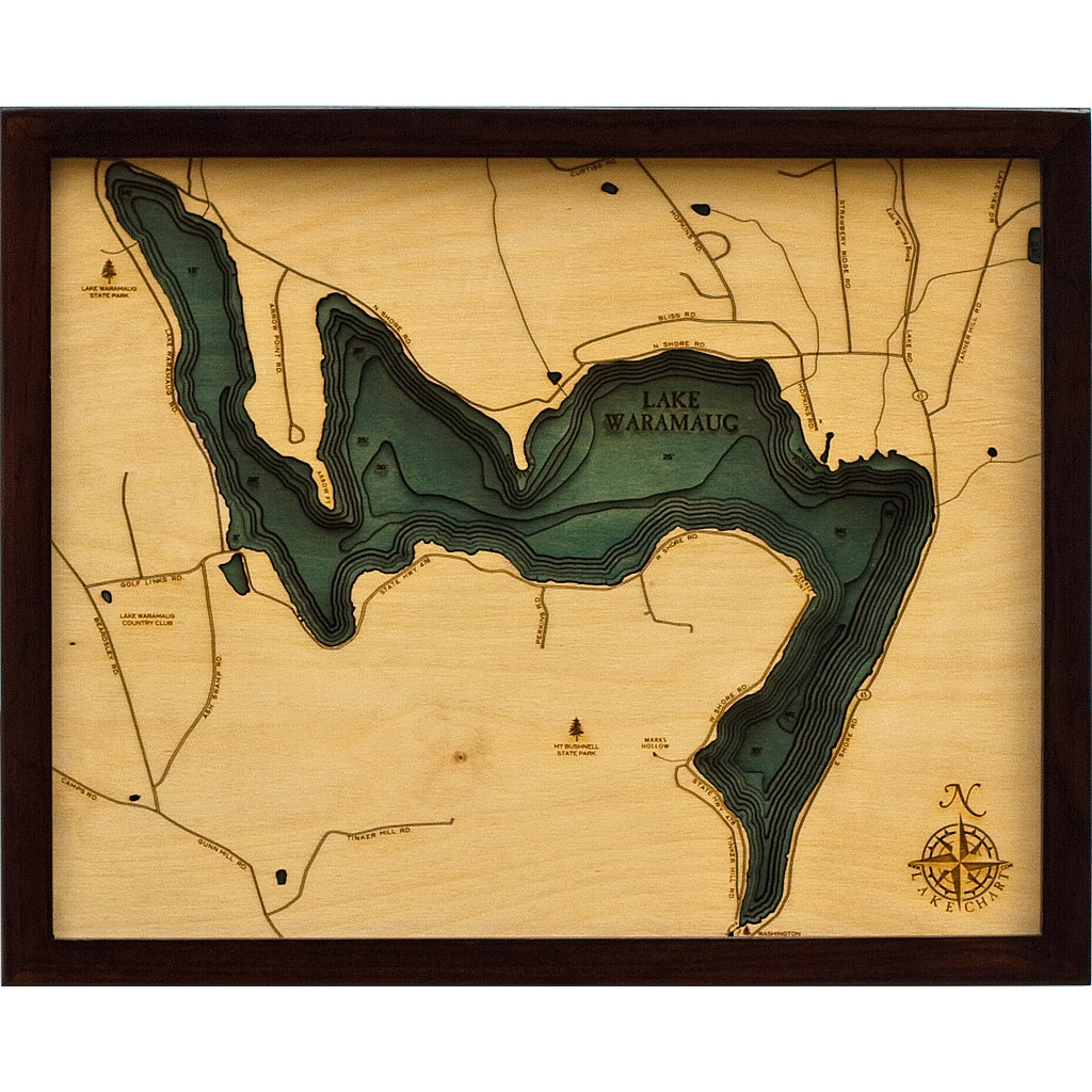 Lake Waramaug Wood Chart