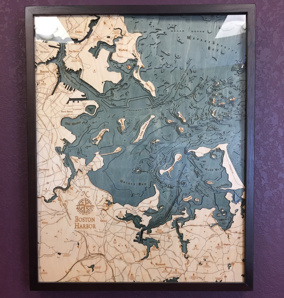 Boston Harbor Wood Chart