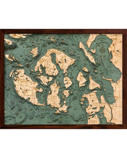 San Juan Islands Wood Chart